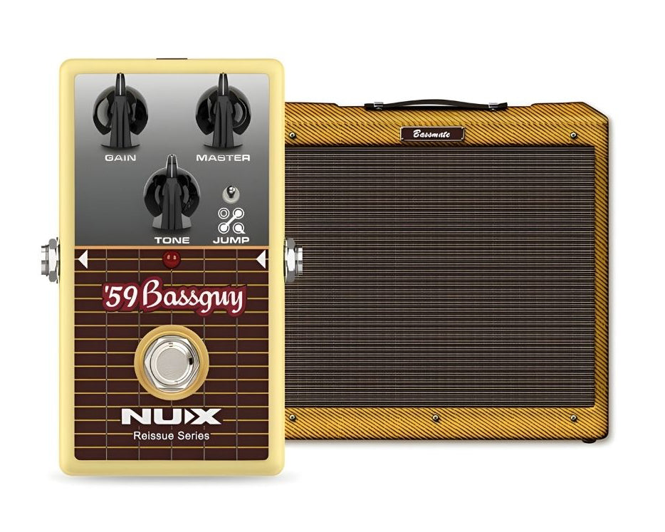 NUX 59 bassguy guitar effect pedal stomp with the emulated amp