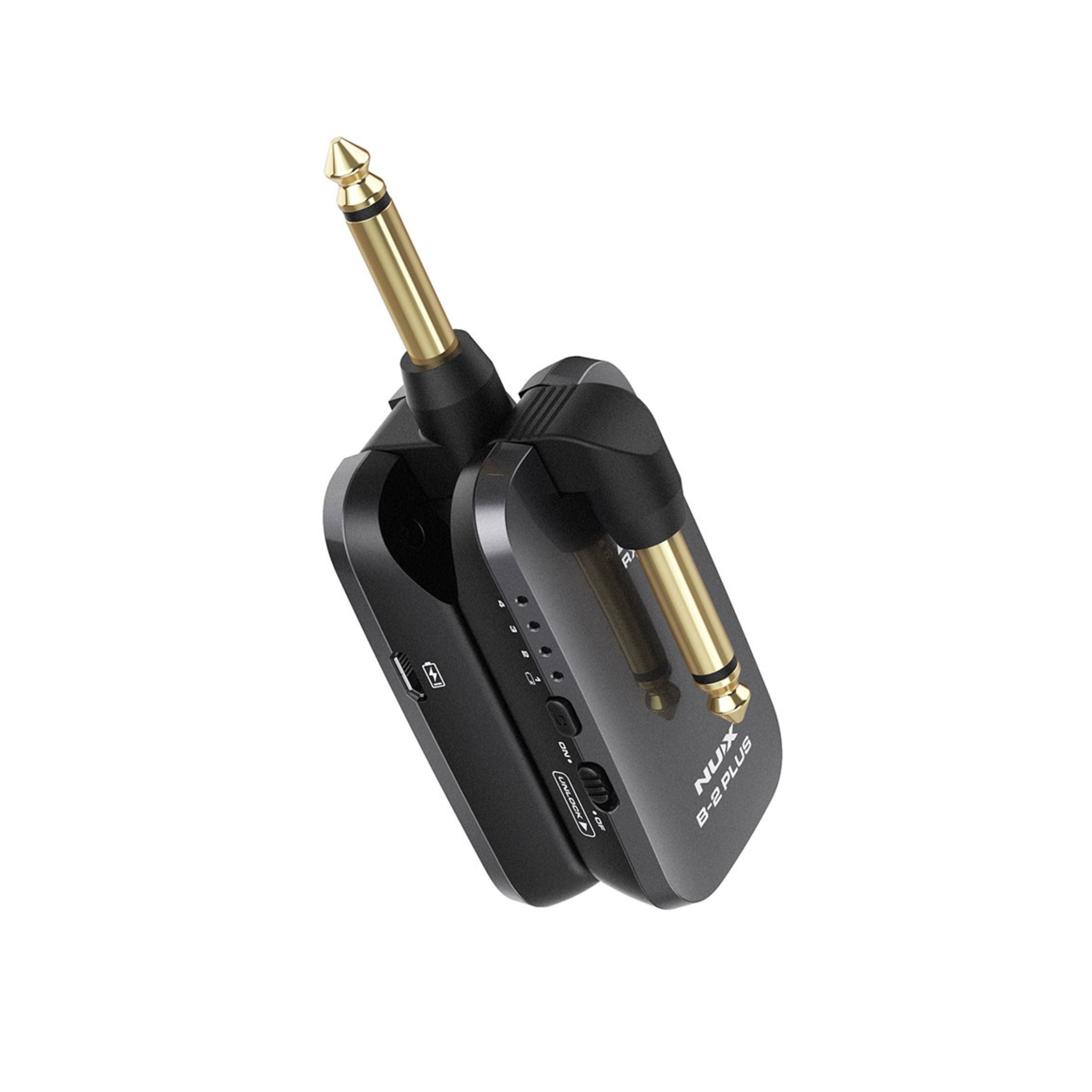 NUX B-2 PLUS wireless guitar transmitter and receiver back-to-back