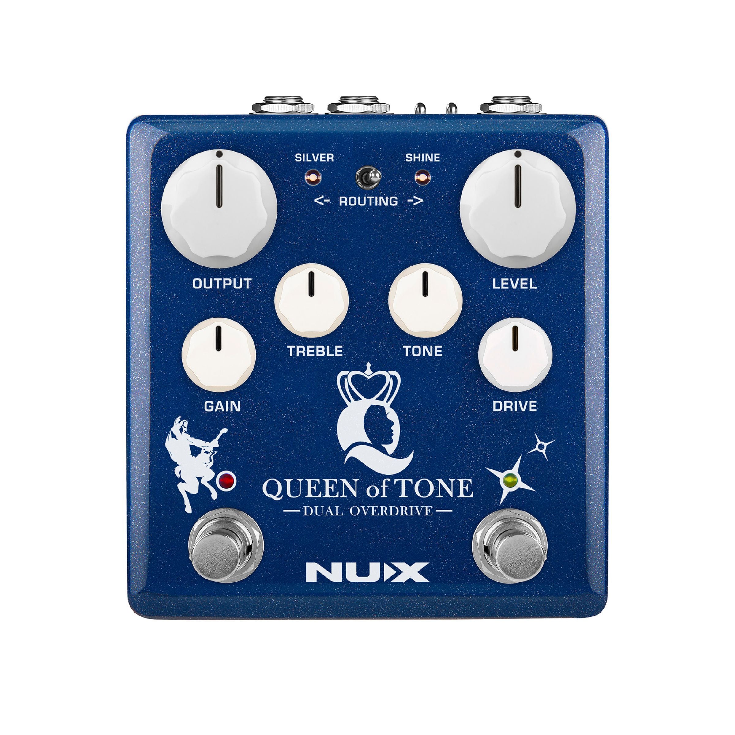 NUX Queen of tone dual overdrive pedal stompbox