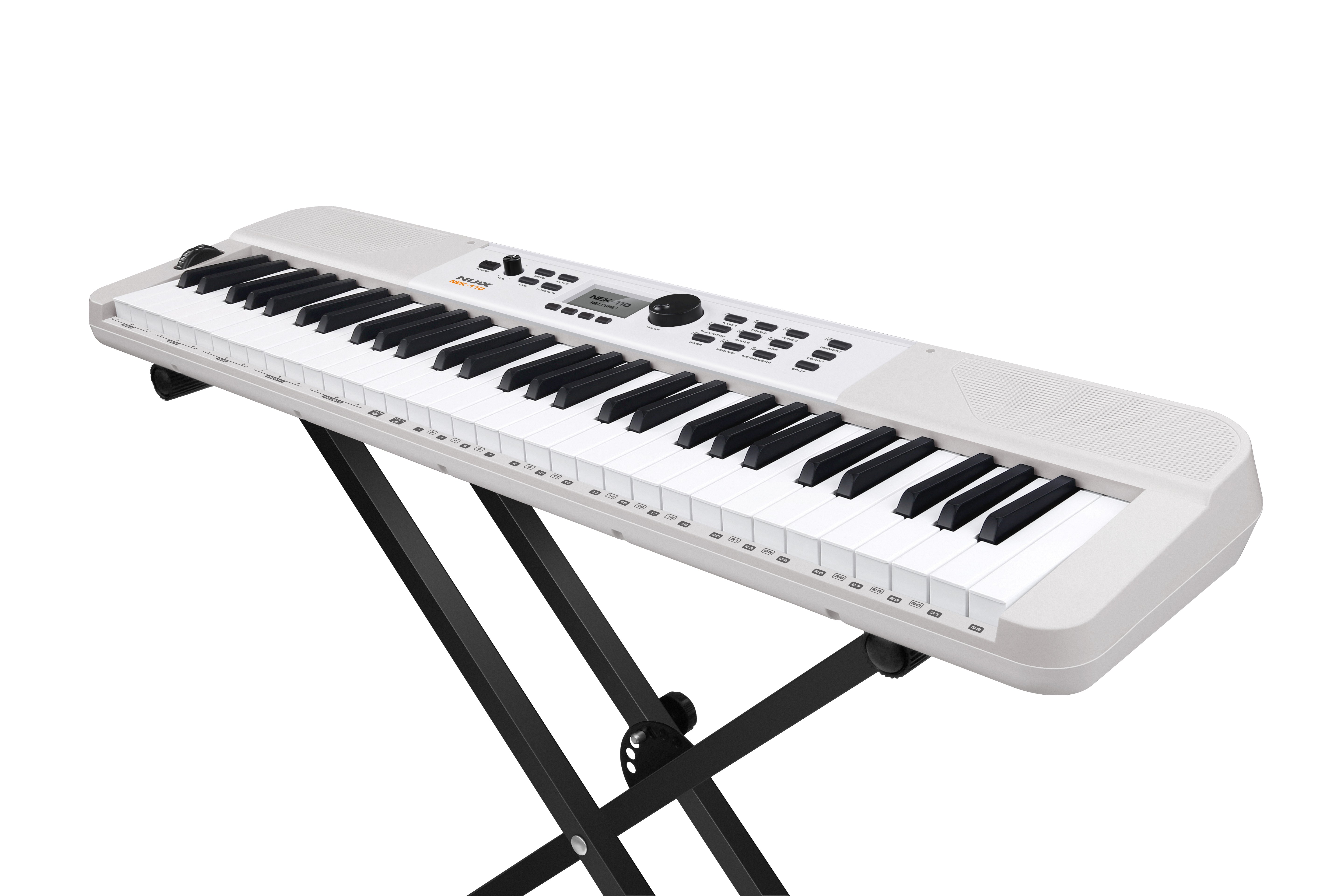 NUX NEK-110 keyboard mounted on a keyboard stand