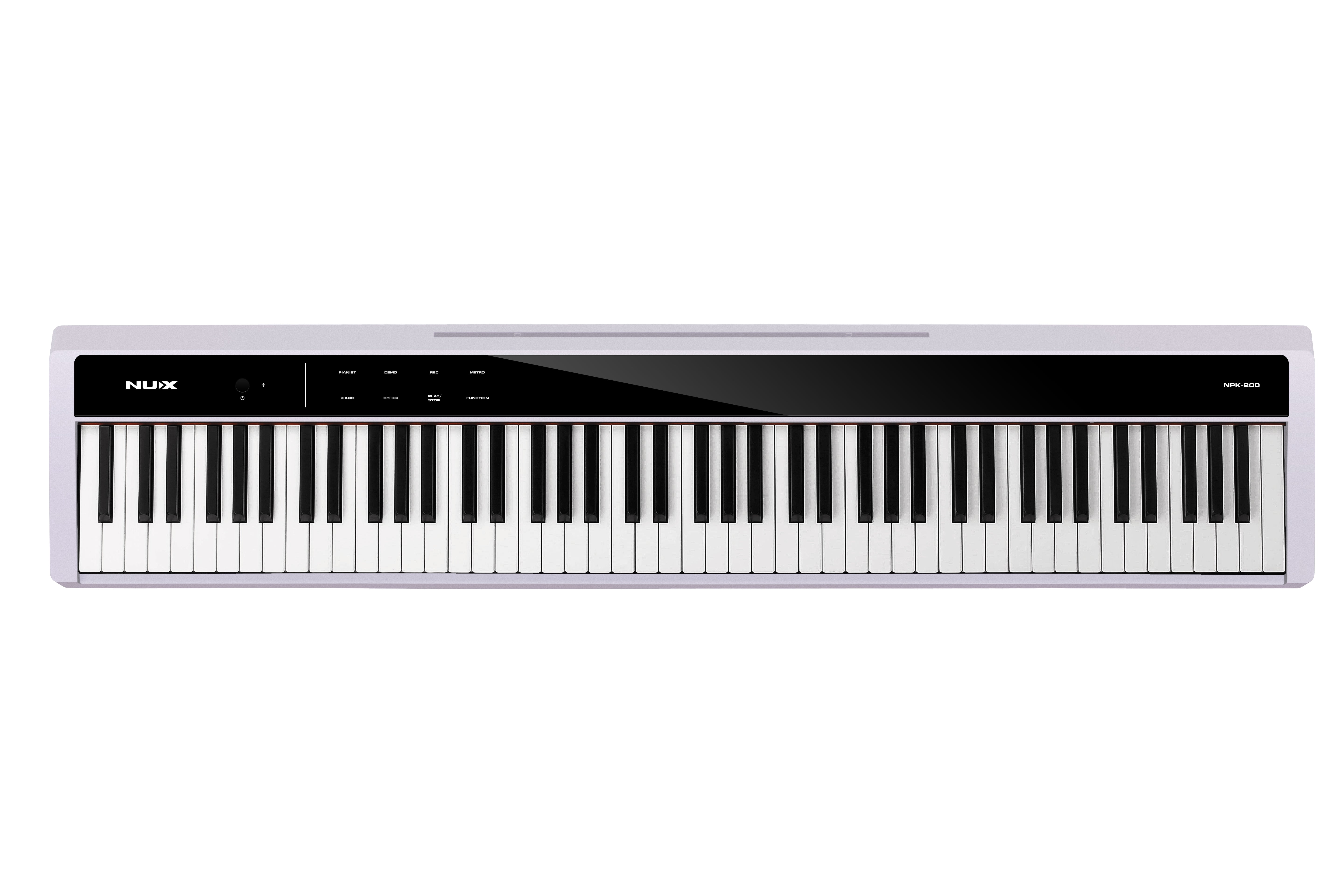 NUX NPK-200 white digital piano shown from a front-facing perspective