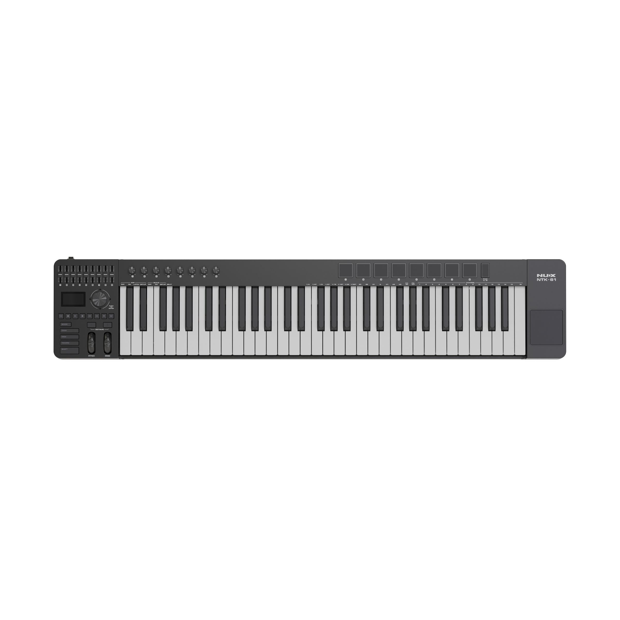 NUX ntk-61 large format midi controller keyboard