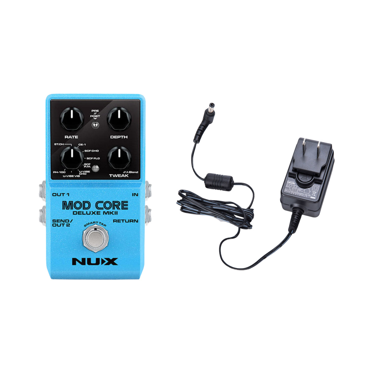 NUX Mod Core Deluxe MKII bundle with ACD-006A 9V power supply