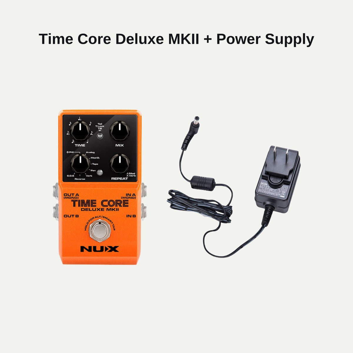 NUX Time Core Deluxe MKII and power supply bundle
