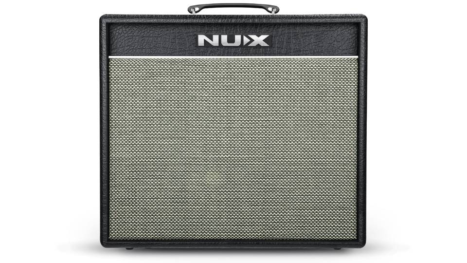 set of NUX electric guitar amps ranging from small to big