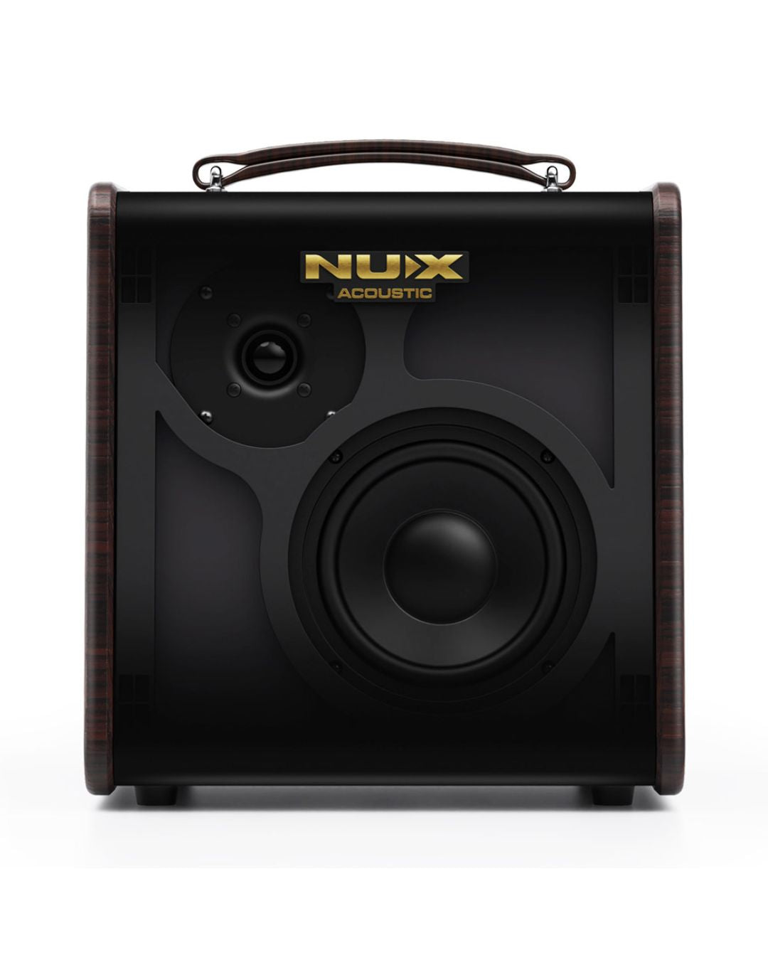 Nux acoustic guitar amplifier on a white background