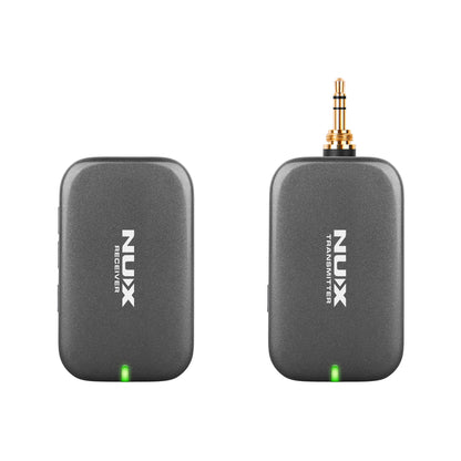 NUX B-7 PSM wireless guitar transmitter and receiver on white background