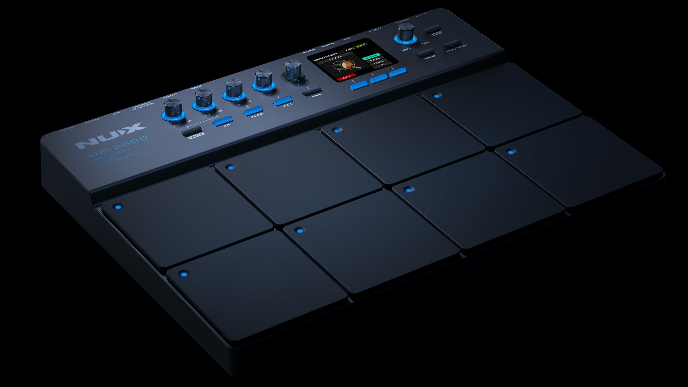 NUX DP-2000 with LED backlit drum pads