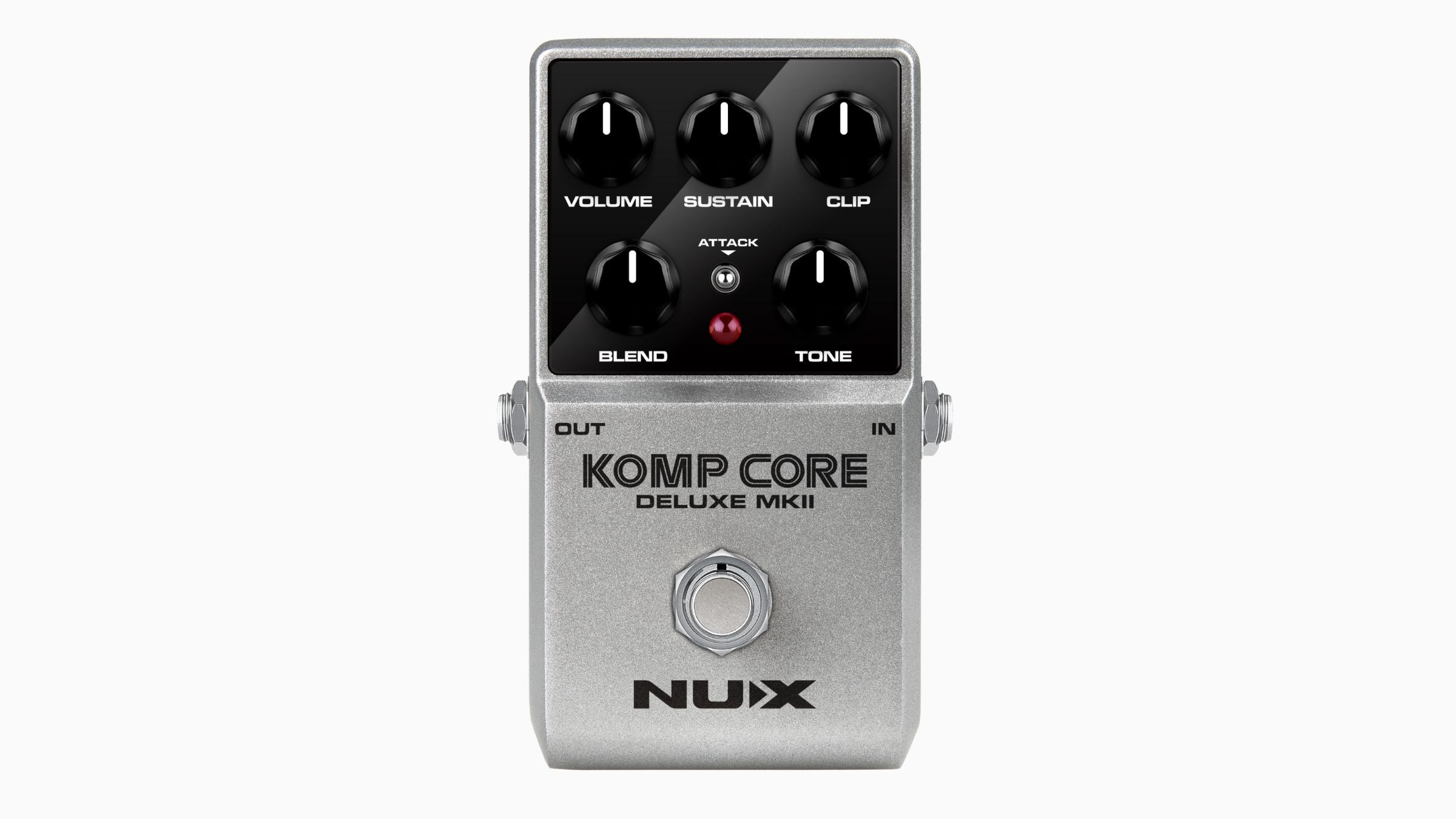 Nux Komp Core Deluxe MKII guitar effects pedal on a white background