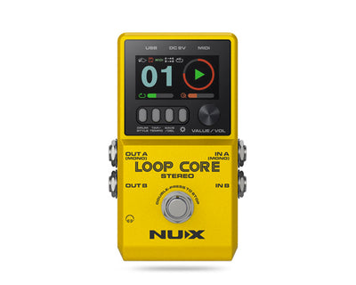 NUX Loop Core Stereo looper pedal with color LCD screen