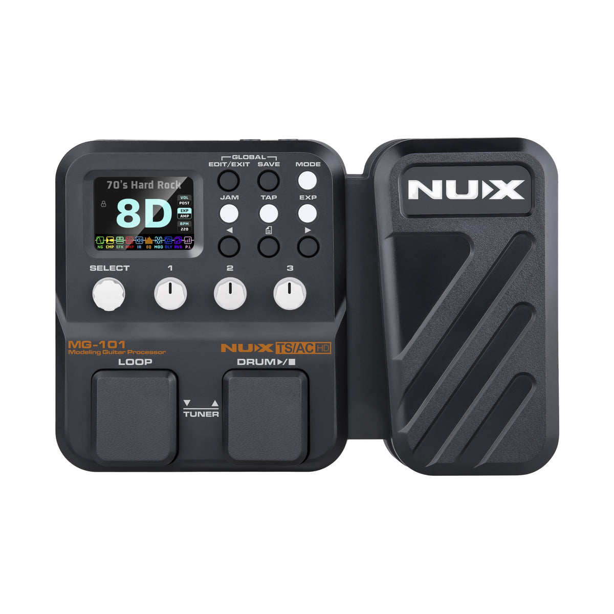 multi pedal guitar effects NUX MG-101 Fahrrad 24 Zoll grau The NUX MG Farbe:Schwarz und grau 16