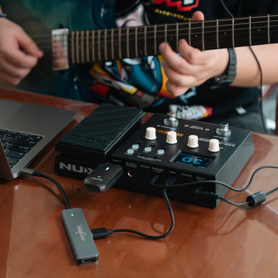 back panel view of the mg-300 mkii that is connected to a computer