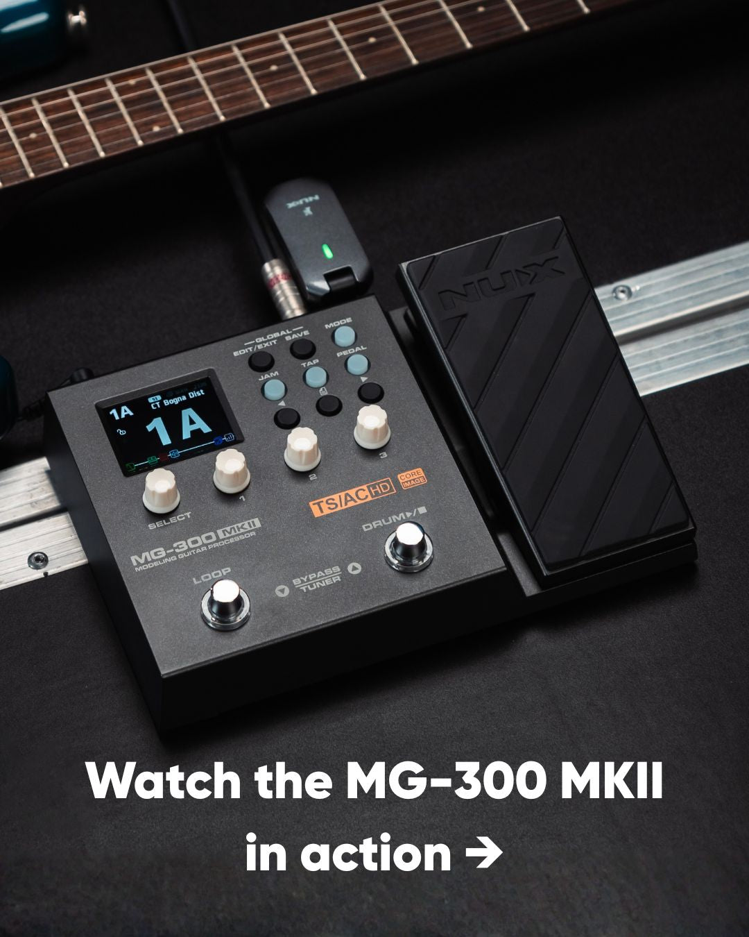 NUX MG-300 MKII モデリングギタープロセッサー NUX MG-300 MKII Guitar Multi-Effects Processor – NUX.US