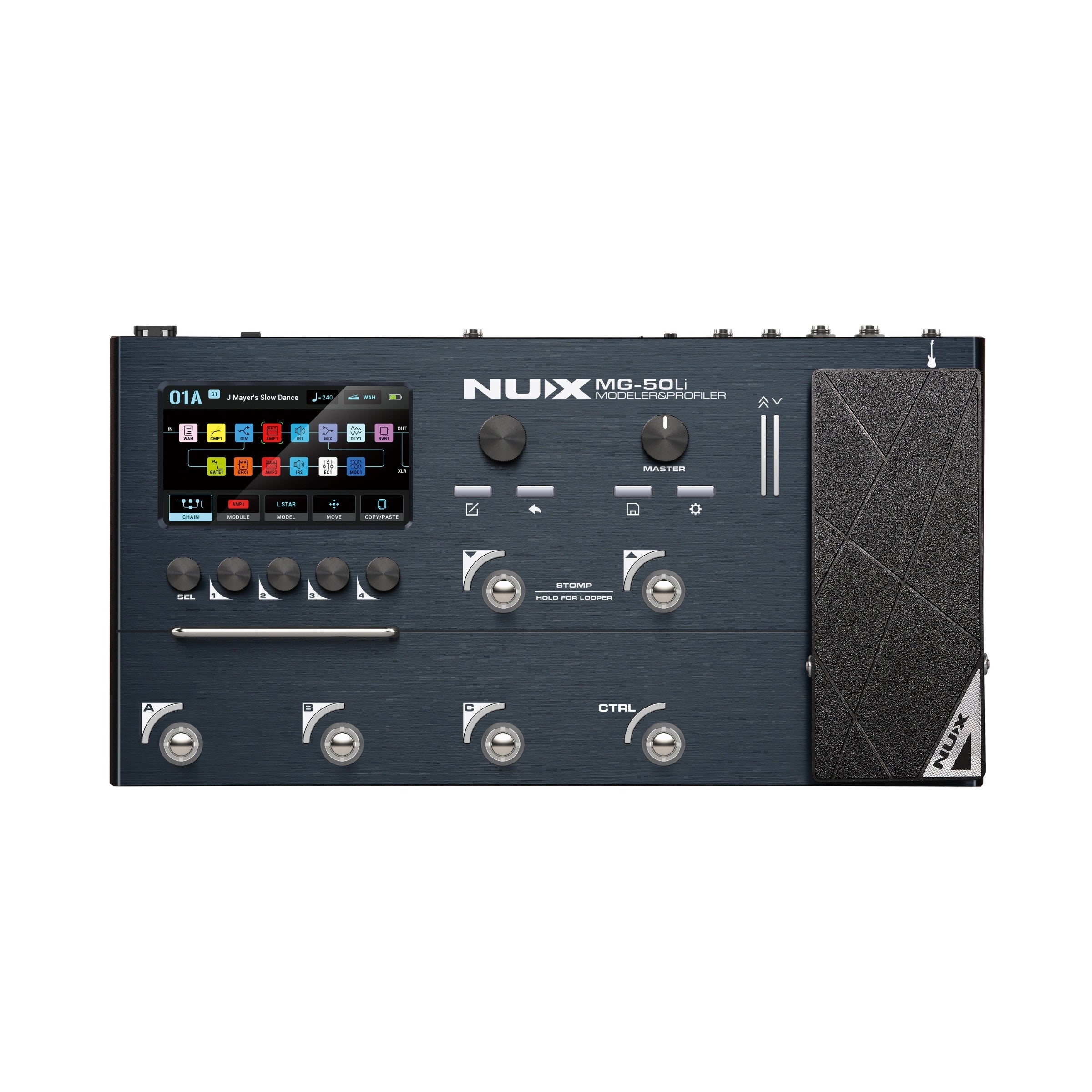 NUX MG-50LI multi-effects modeler & Profiler processor on a white background