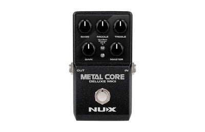 Metal Core Deluxe MKII top panel with bass, middle, treble, gain and master