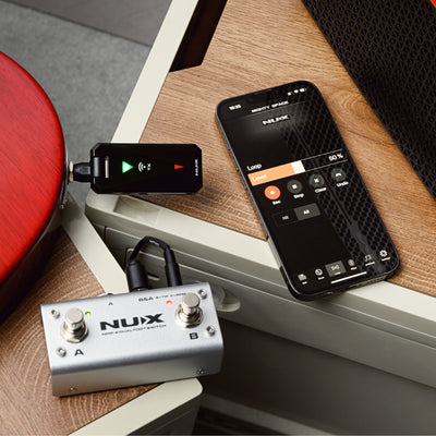 accessories included with the mighty space (guitar wireless transmitter + footswitch pedal)