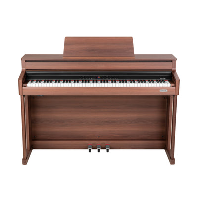 Walnut upright NUX digital piano