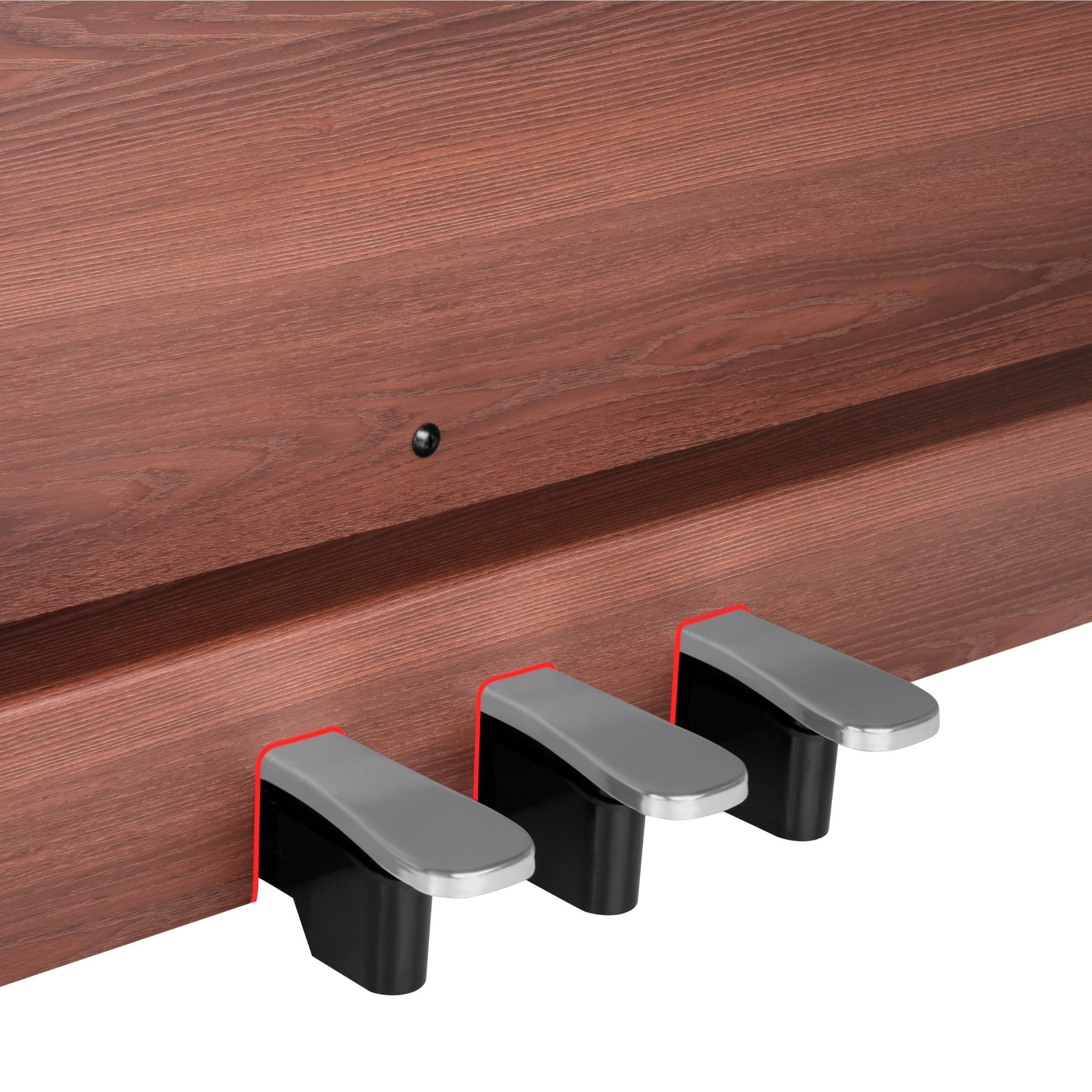 Three piano pedal