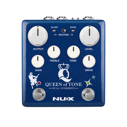 NUX Queen of tone dual overdrive pedal stompbox