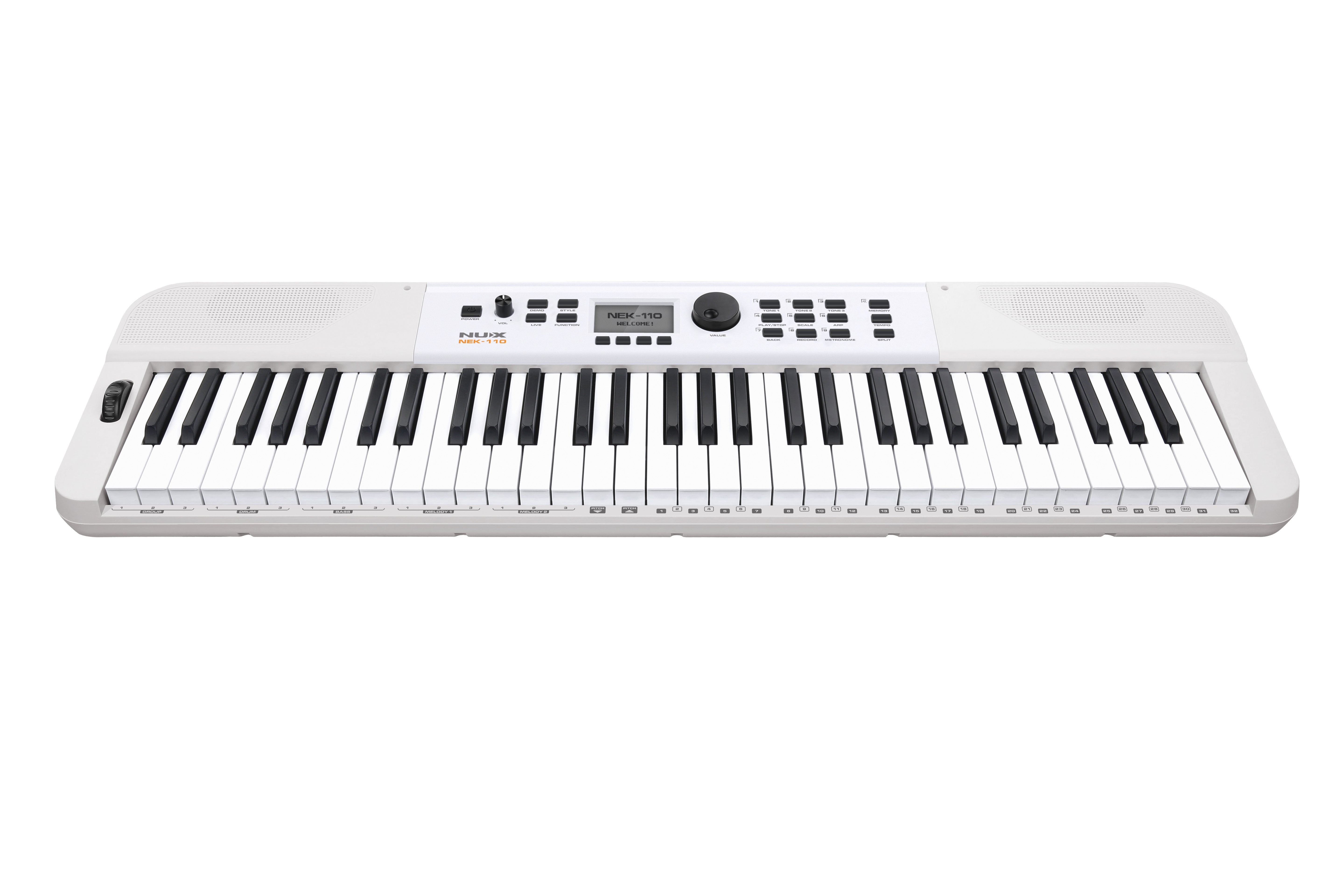 NUX NEK-110 61-key portable keyboard – front view