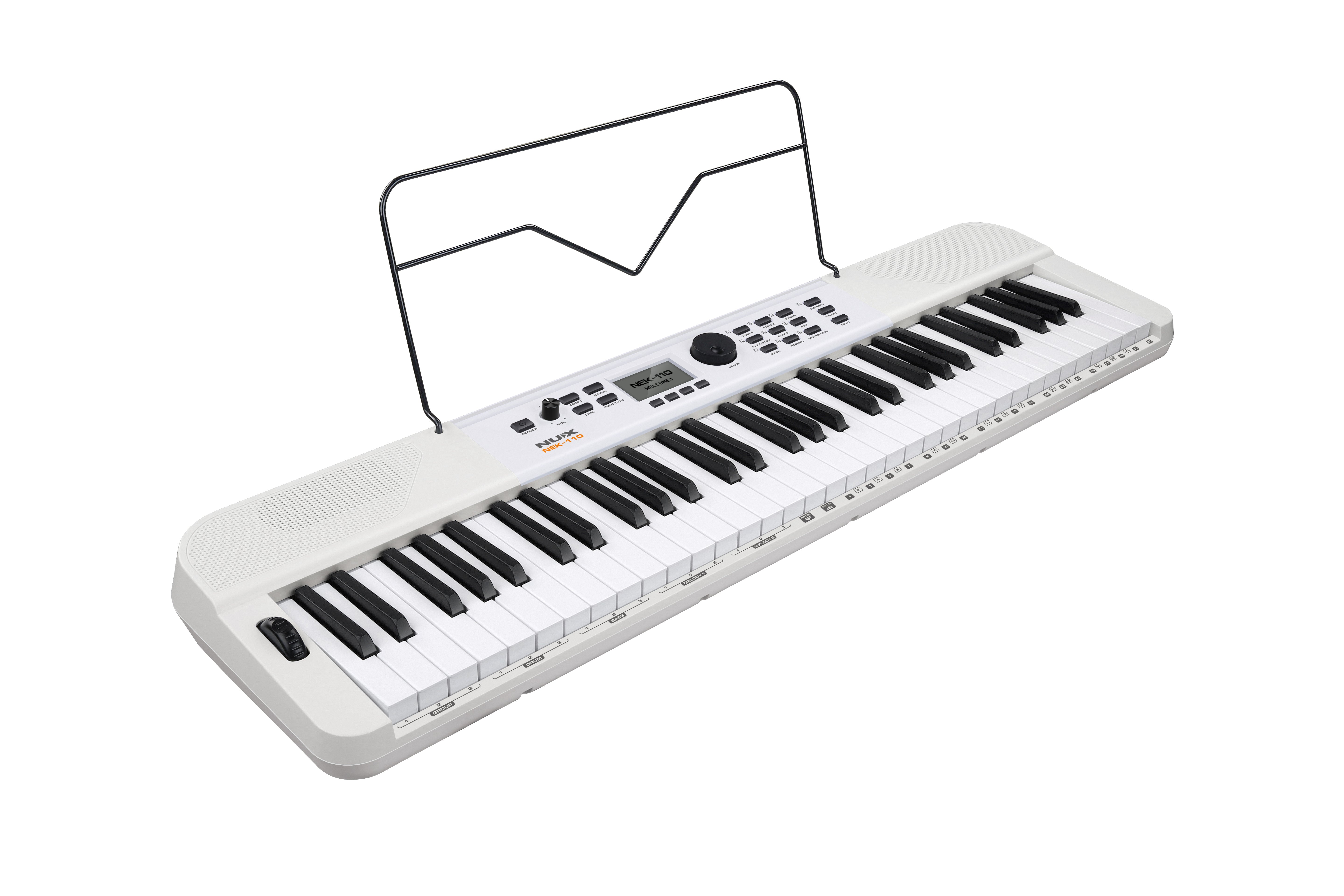 NUX NEK-110 keyboard with included music rest installed