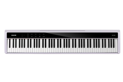 NUX NPK-200 white digital piano shown from a front-facing perspective