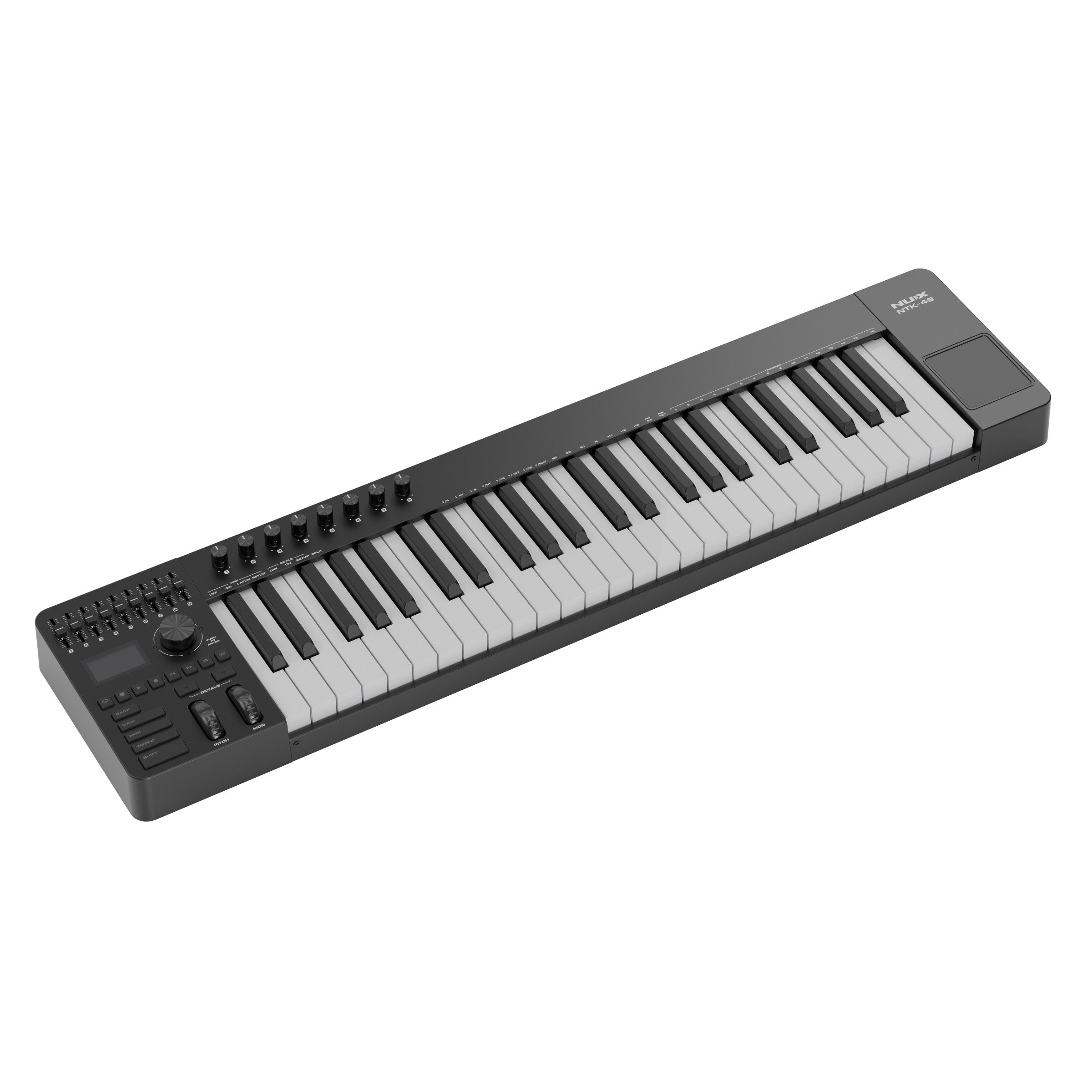 NUX NTK-49 49-Key MIDI Keyboard Controller — Semi-Weighted Keys