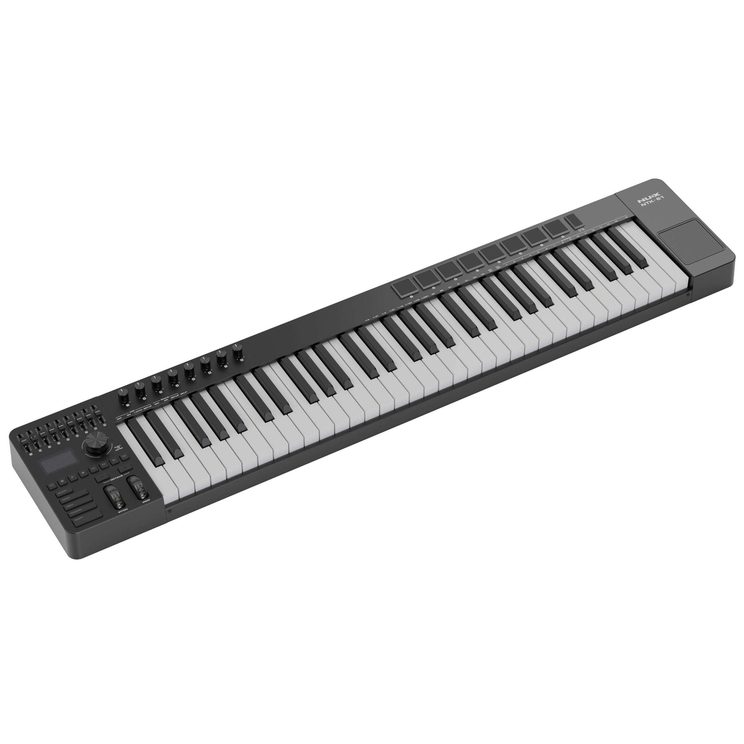 NUX NTK-61 61-Key MIDI Keyboard Controller with Semi-Weighted Keys