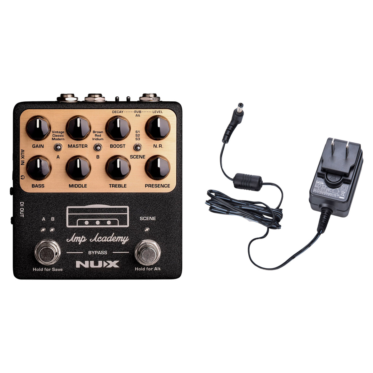 NUX Amp Academy bundle with FREE ACD-006A 9V power supply