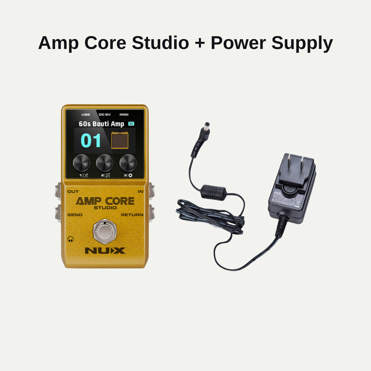 NUX Amp Core Studio and power supply bundle