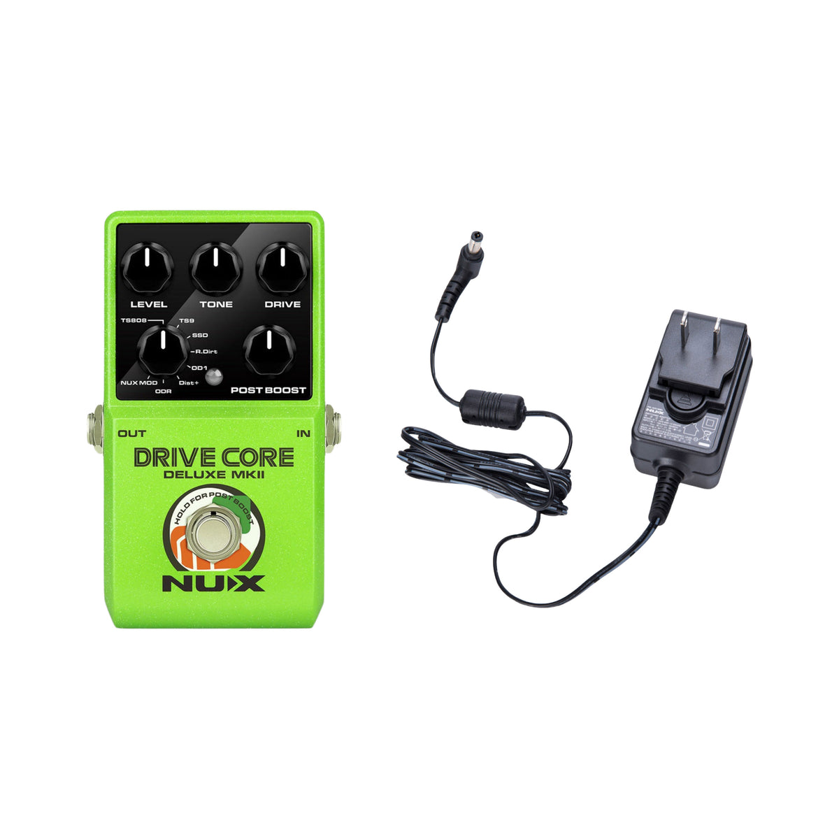 NUX Drive Core Deluxe MKII bundle with ACD-006A 9V power supply