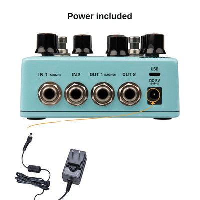 ACD-006A power adapter plugging into the Duotime 9V DC input