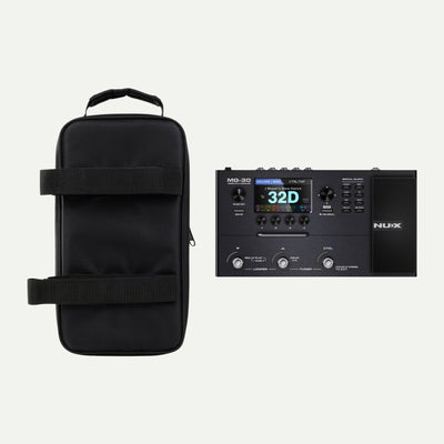 Back of the gig bag with two straps next to the MG-30