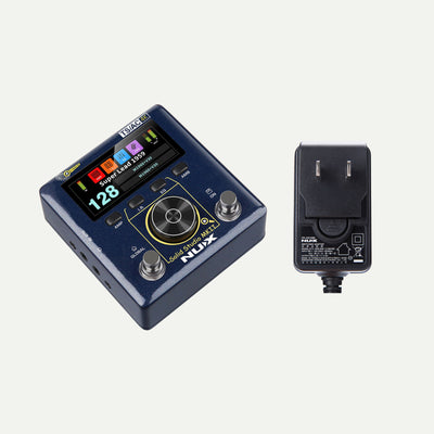NUX Solid Studio MKII angled view next to the ACD-006A power adapter