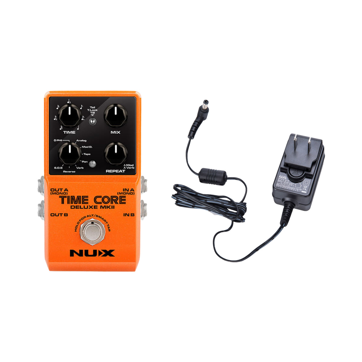 NUX Time Core Deluxe MKII bundle with ACD-006A 9V power supply