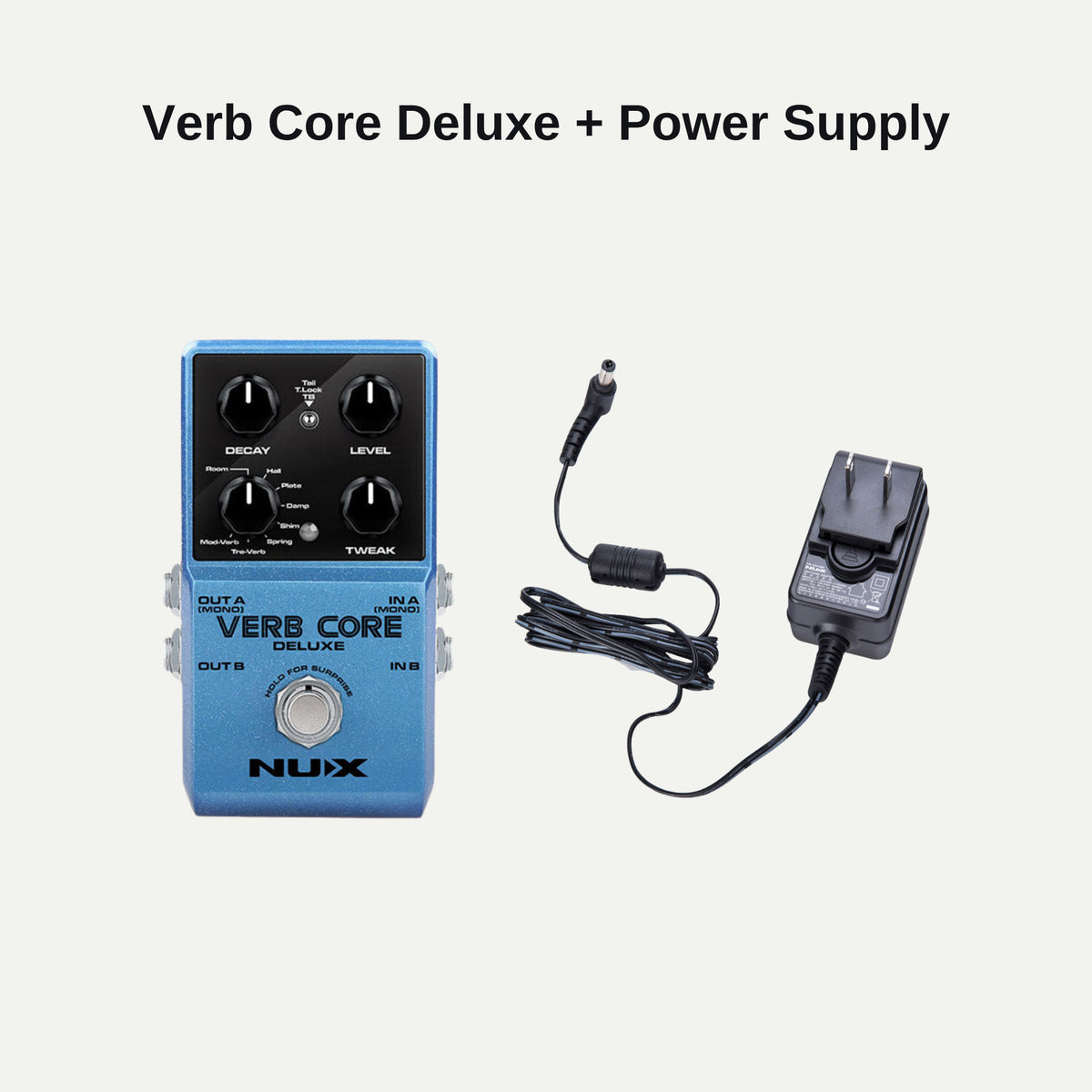 NUX Verb Core Deluxe and power supply bundle