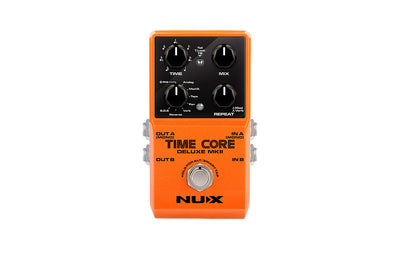 Time Core Deluxe MKII top panel with delay controls and tap footswitch