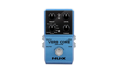 Verb Core Deluxe top panel with decay, level and tweak controls