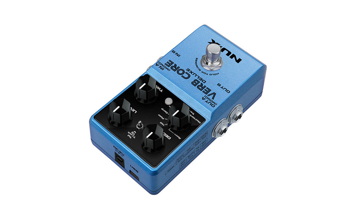 NUX Verb Core Deluxe – Stereo Multi-Reverb Pedal for Guitar – NUX USA