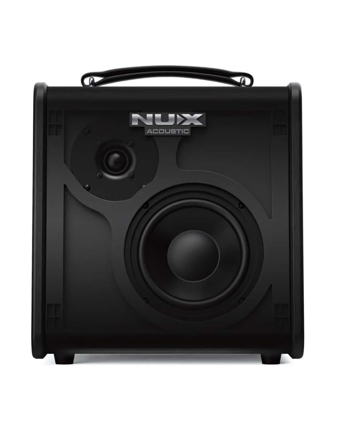 Black Nux acoustic guitar amplifier on a white background